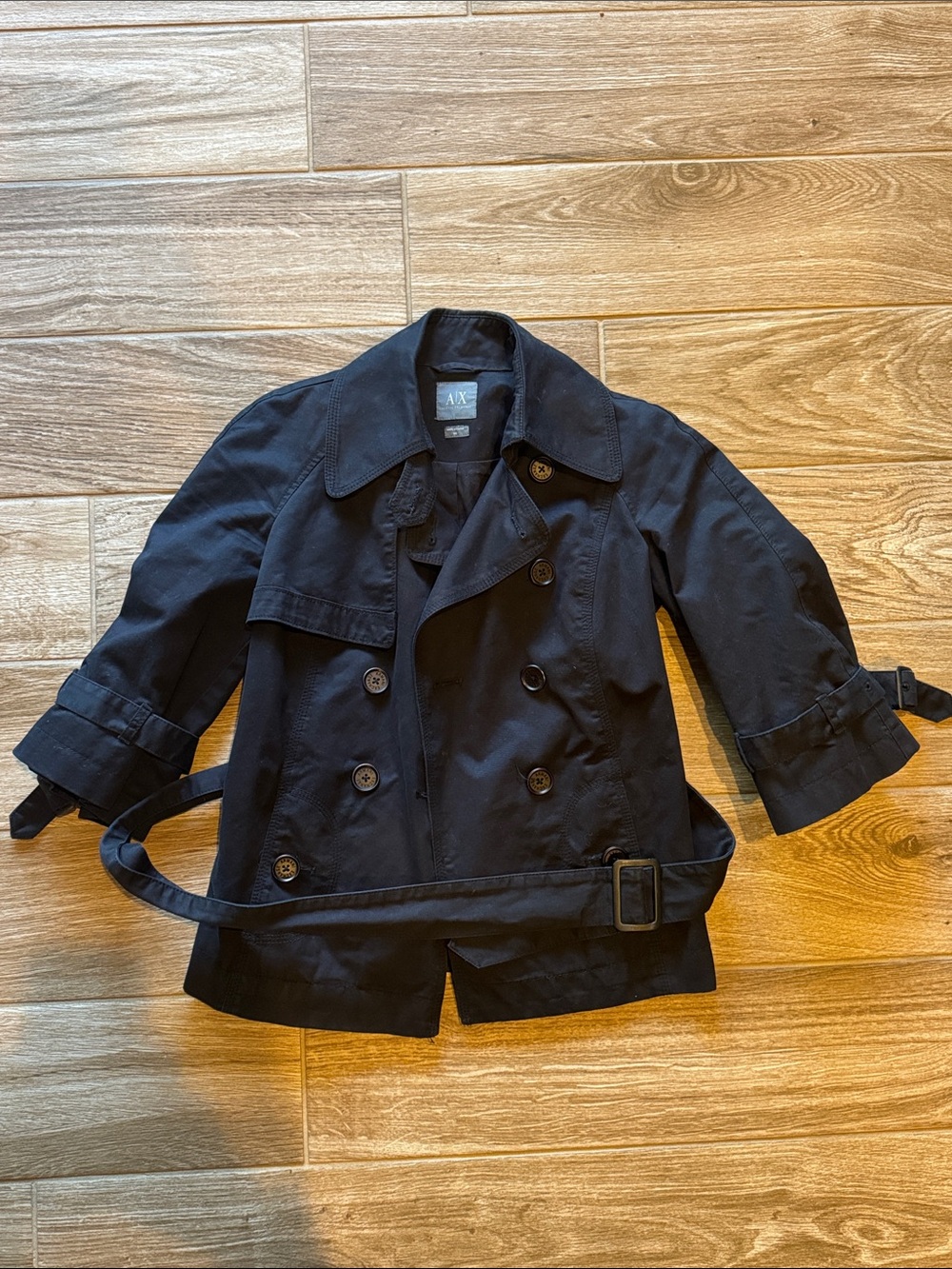 Armani Exchange Double-Breasted Coat